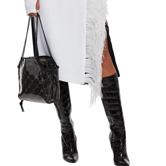 NEW STELLA MCCARTNEY Small Monogram PVC Tote | Sleek & Eco-Chic Bag - Picture 3 of 16